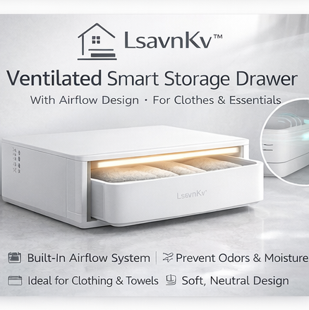 LsavnKv™ Ventilated Smart Storage Drawer Box with Airflow Design for Clothes, Towels & Essentials